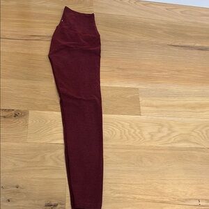 Beyond Yoga Maroon High-Waisted Spacedye Leggings
